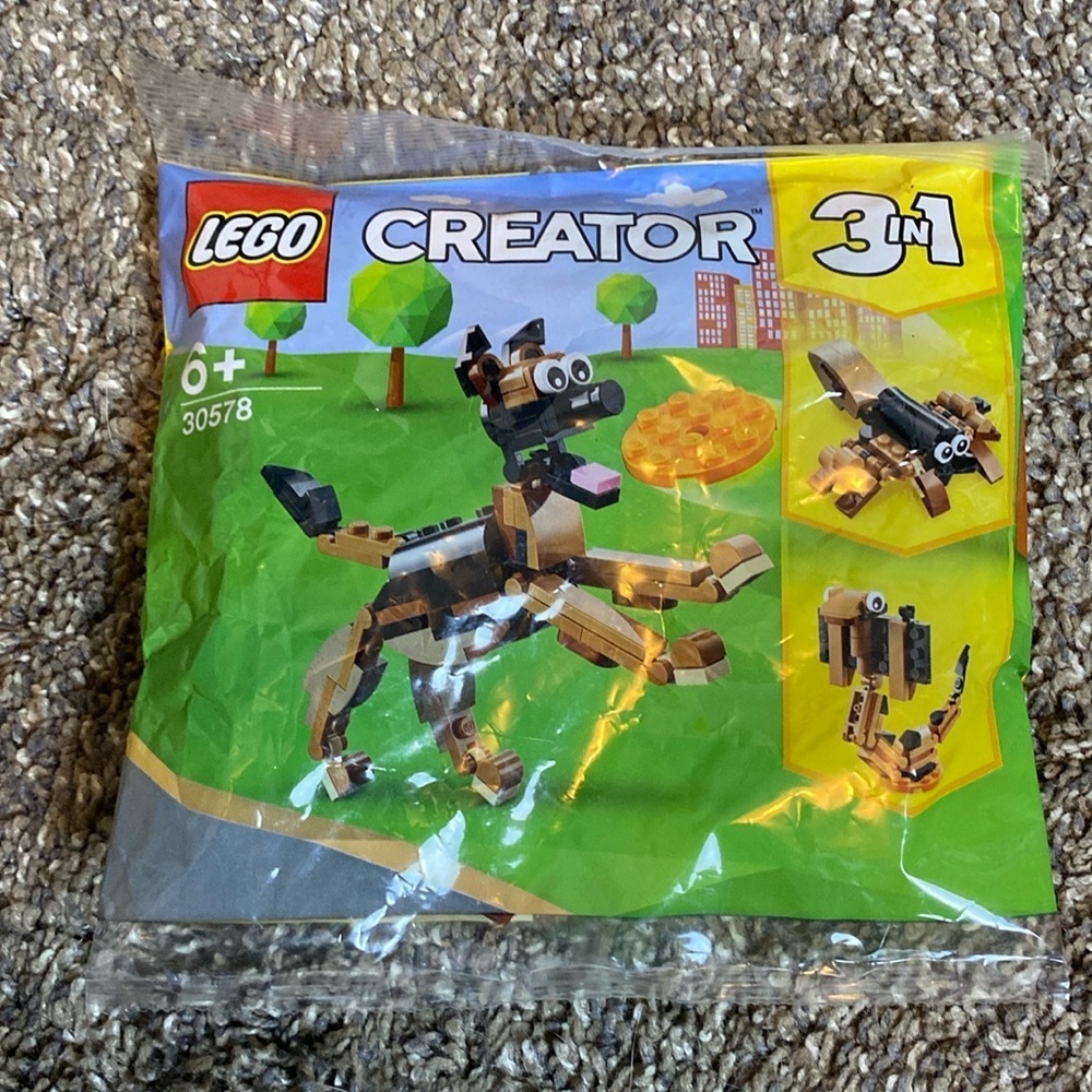 German Shepherd Lego Kit Ages 6+ 3 in 1 NEW